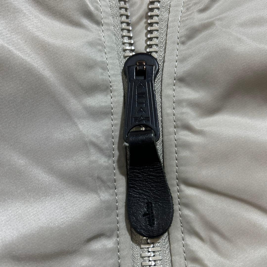 【美品】ALPHA MA-1 フライトジャケット シルバー M 短丈