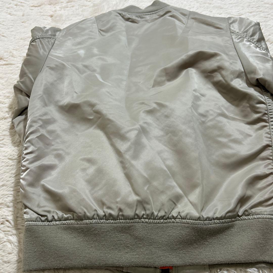 【美品】ALPHA MA-1 フライトジャケット シルバー M 短丈