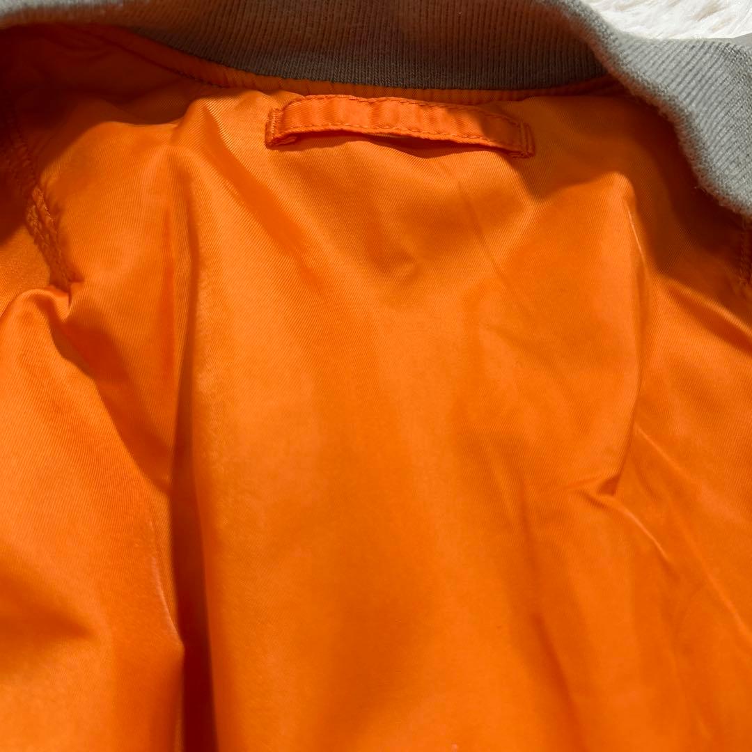 【美品】ALPHA MA-1 フライトジャケット シルバー M 短丈