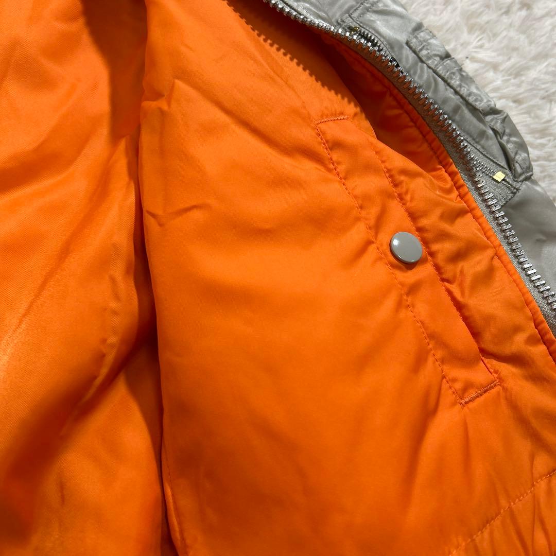 【美品】ALPHA MA-1 フライトジャケット シルバー M 短丈