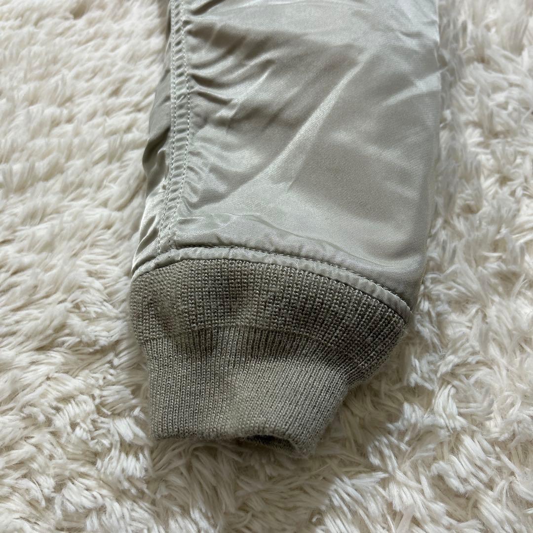 【美品】ALPHA MA-1 フライトジャケット シルバー M 短丈