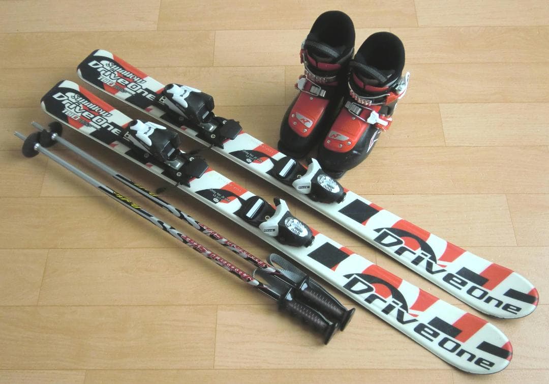 ■1月限定■送料無料■スワロー■子供用スキーセット■100/19.5■WAX済■