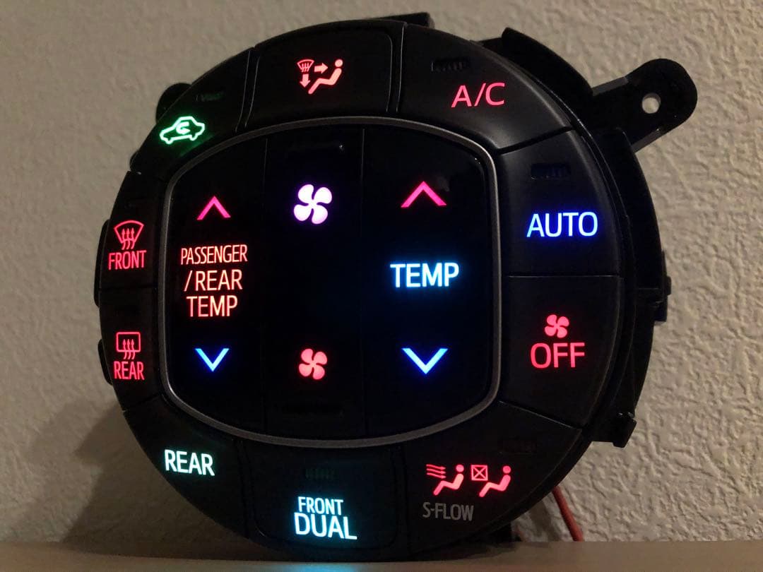 【自動色変化仕様】80ヴォクシー　ノア　エアコンパネル　LED打ち替え済み 8