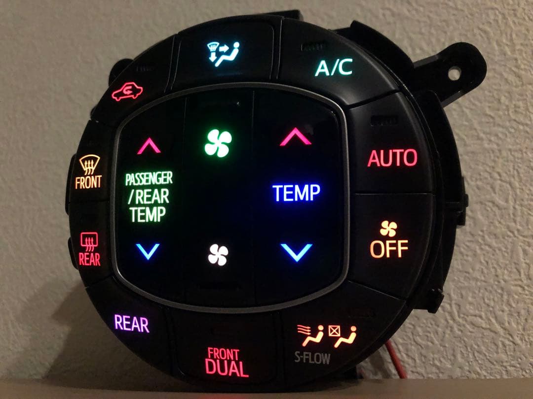 【自動色変化仕様】80ヴォクシー　ノア　エアコンパネル　LED打ち替え済み 8