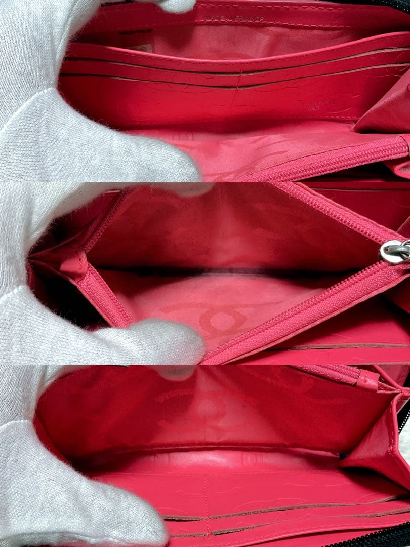 ♡希少♡シャネル CHANEL 長財布 カンボンライン　ファスナー ココマーク黒