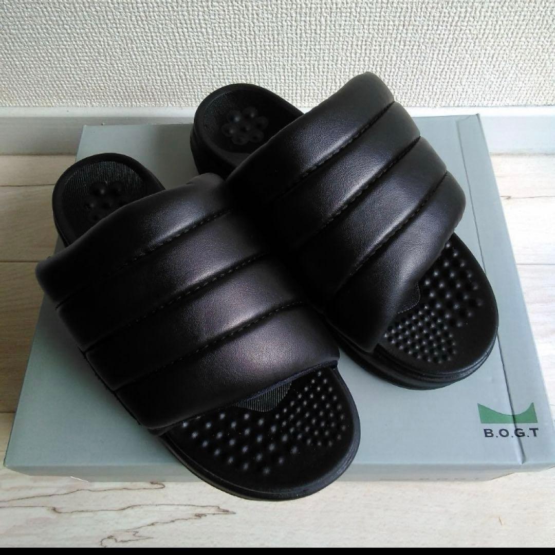 ブラックサンダル 滑り止め付き×4