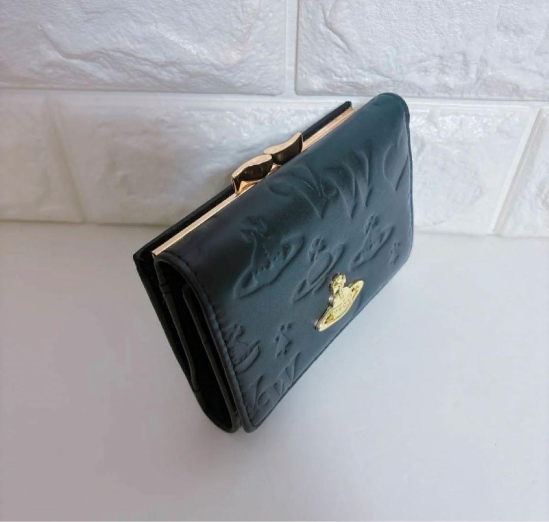 【最新❤︎新品】ヴィヴィアン・ウエストウッド　三つ折り財布 ブラック