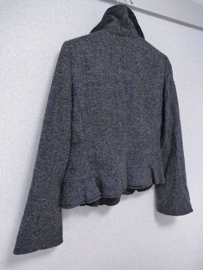 アルマーニコレツィオーニARMANI　フリル襟　ジャケット　コート　グレー　40