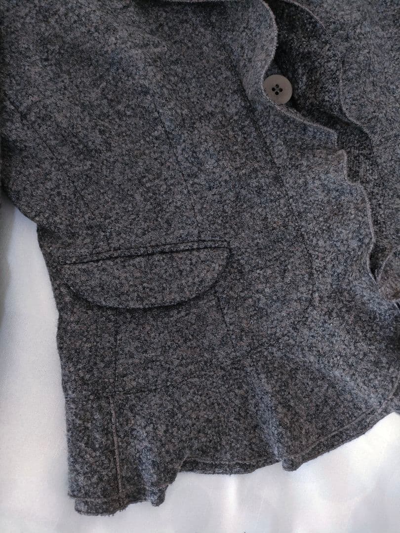 アルマーニコレツィオーニARMANI　フリル襟　ジャケット　コート　グレー　40