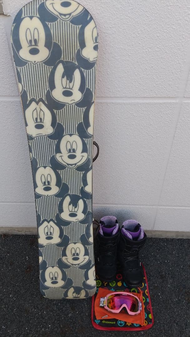 スノーボード ブーツ ゴーグル セット 131cm ミッキー レディース キッズ