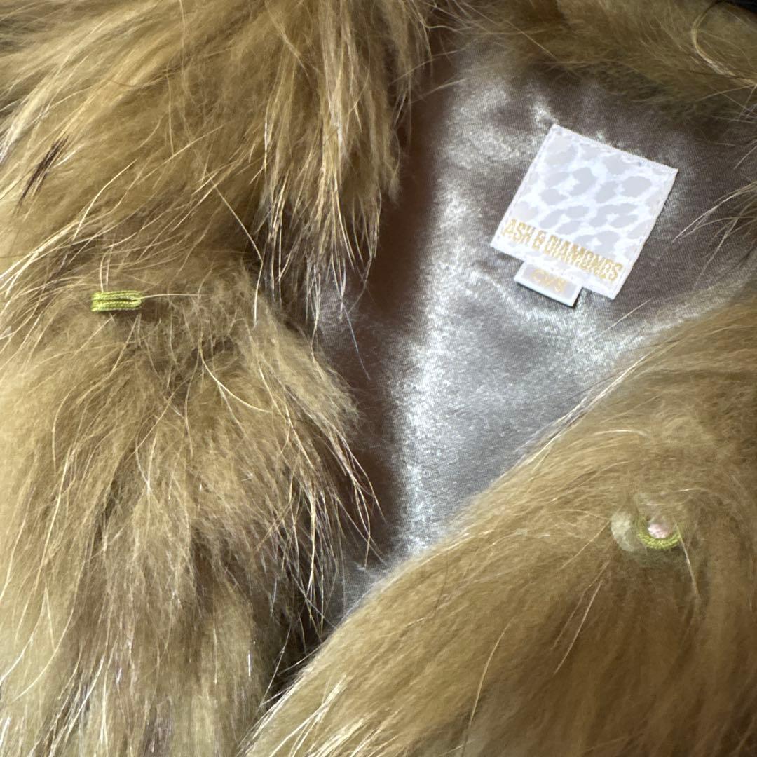 なおこ アッシュ&ダイヤモンド ラクーン ファー コート ジャケット