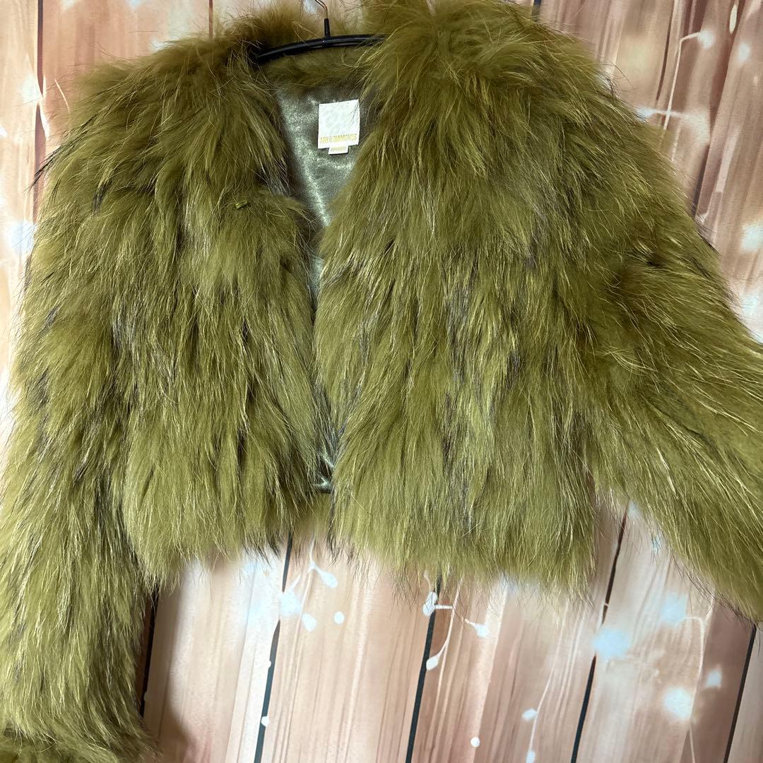 なおこ アッシュ&ダイヤモンド ラクーン ファー コート ジャケット