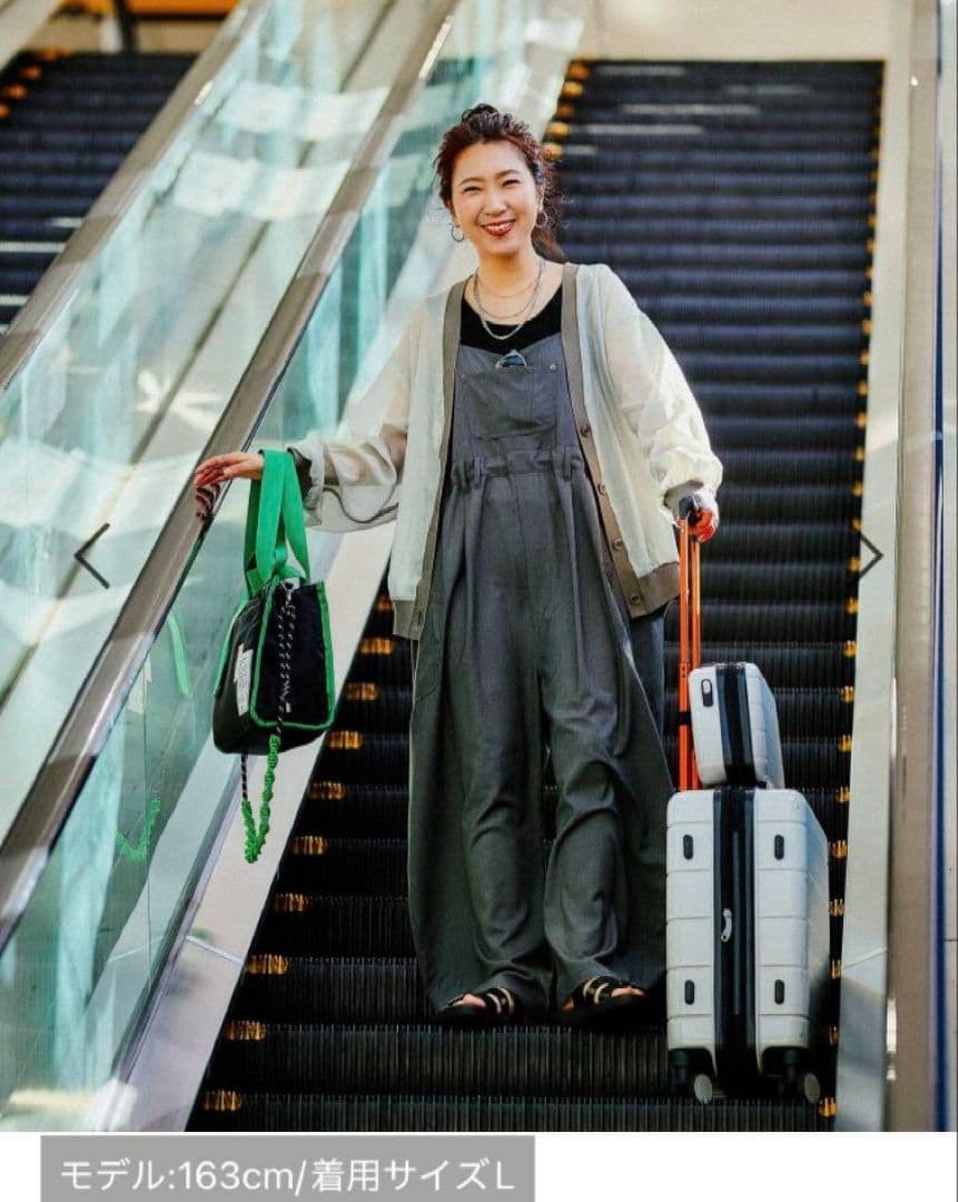 ニコアンド　misayo ラクテロサロペット　チャコール　Lサイズ