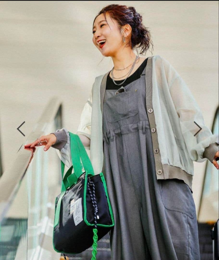 ニコアンド　misayo ラクテロサロペット　チャコール　Lサイズ