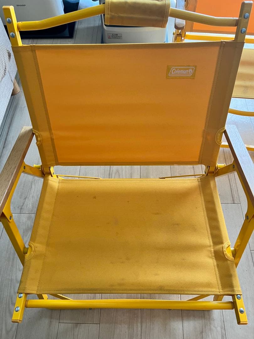 Coleman イエロー アウトドアチェア 4脚セット