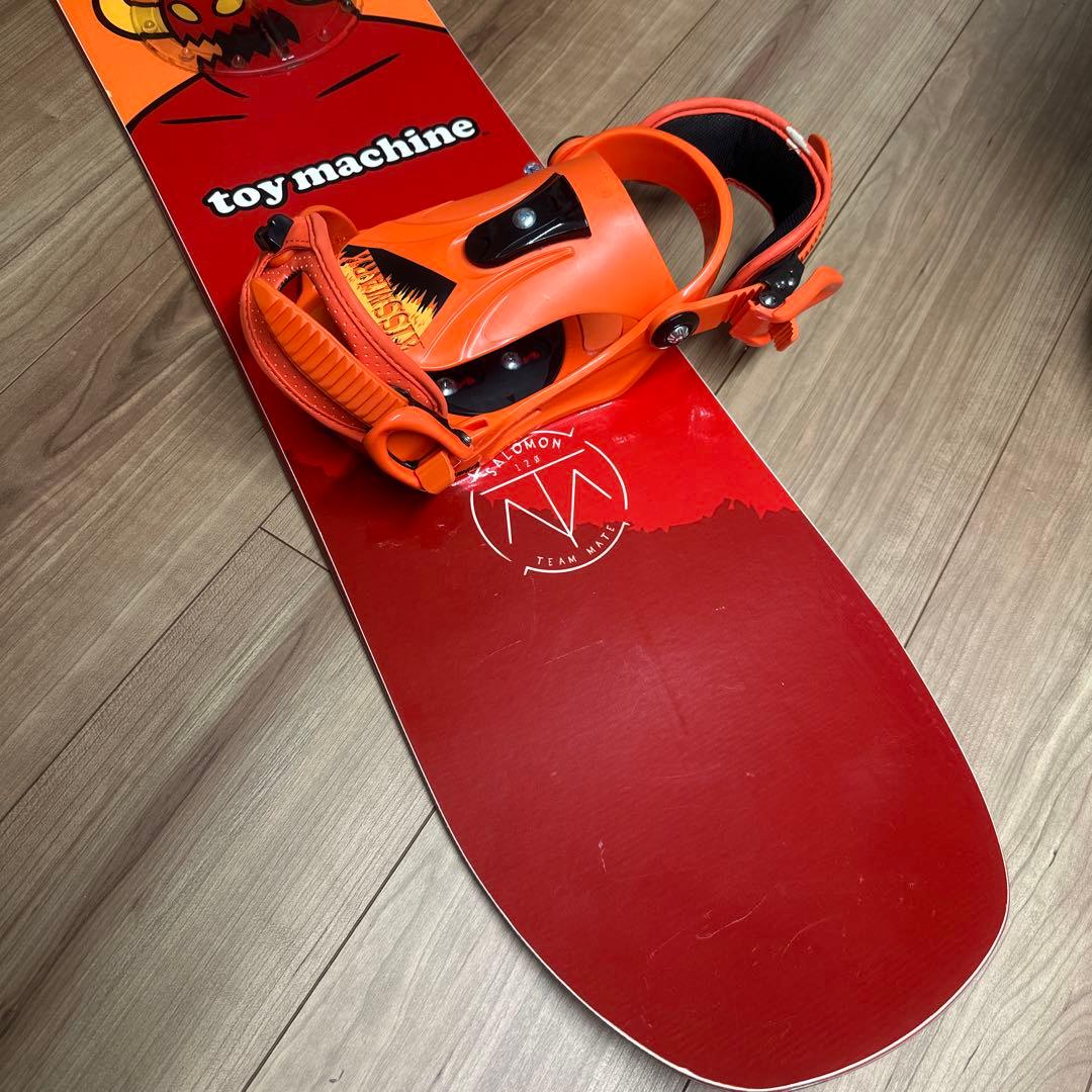 SALOMON スノーボード　120cm キスマーク　バインディング　2点セット
