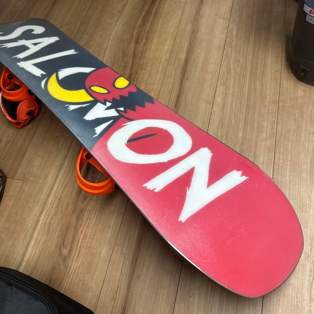 SALOMON スノーボード　120cm キスマーク　バインディング　2点セット