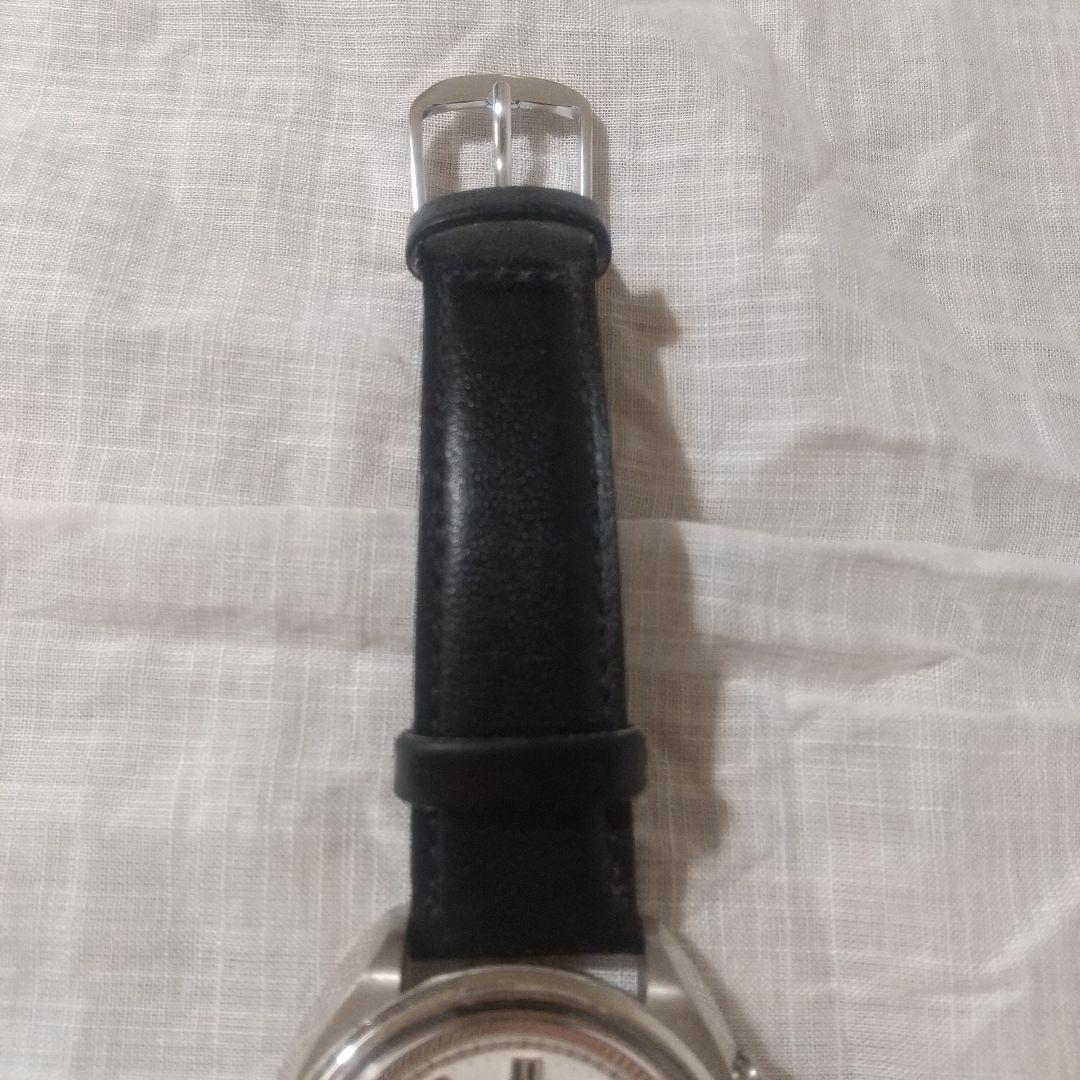 SEIKO Bell-Matic シルバー/ブラック レザーベルト ジャンク品