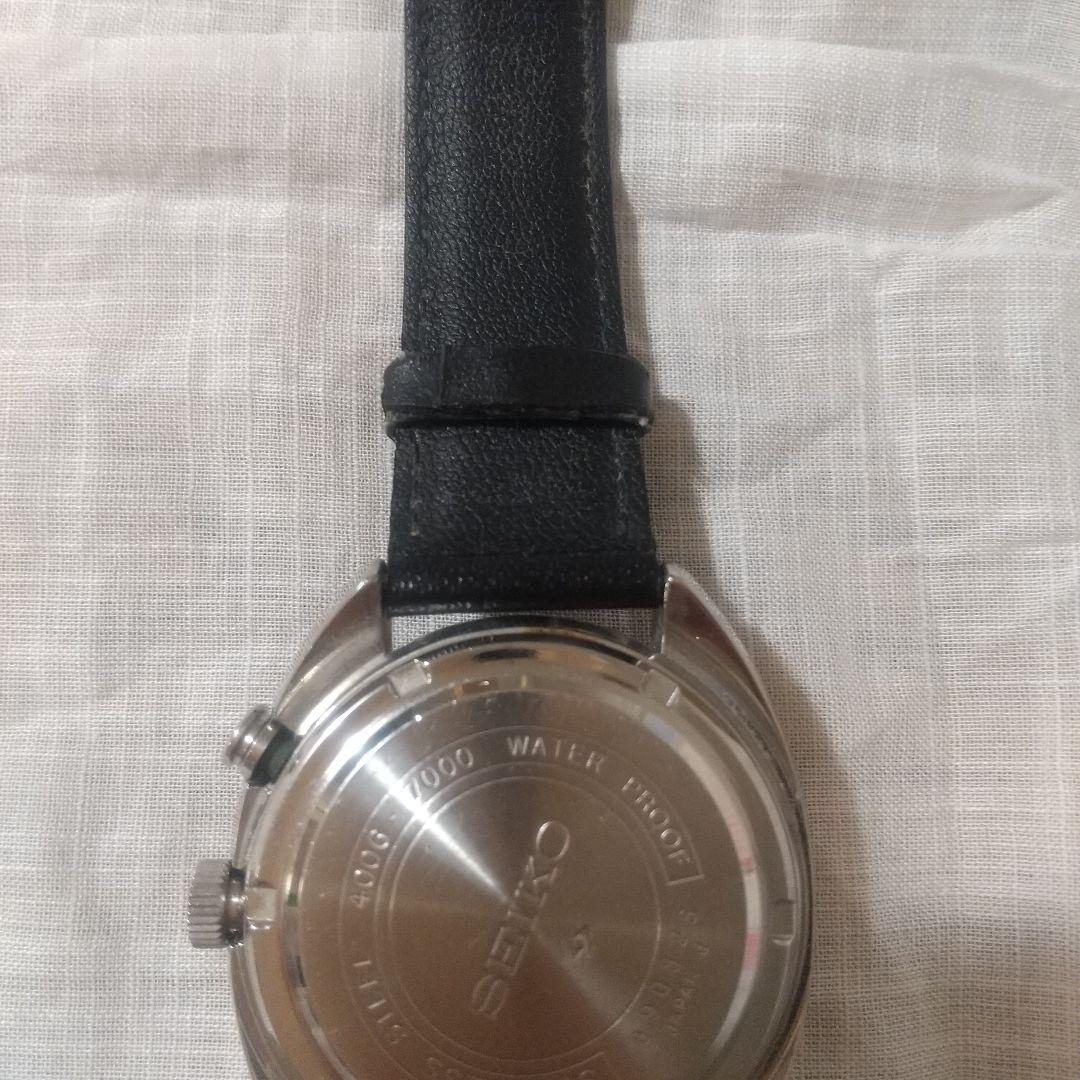 SEIKO Bell-Matic シルバー/ブラック レザーベルト ジャンク品