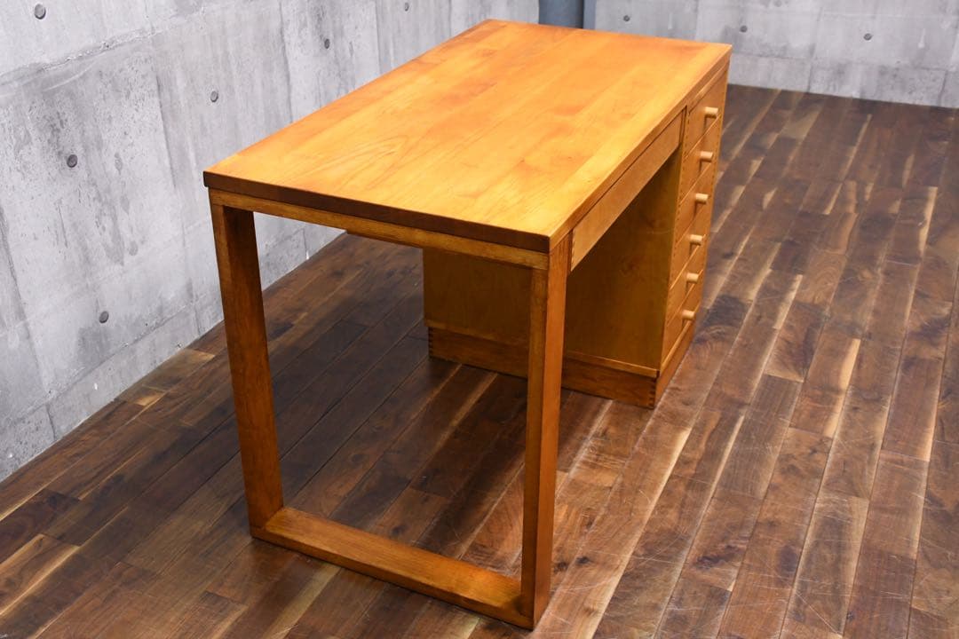 EBC2 イクスス ikususu 片袖デスク アルダー材無垢 書斎デスク