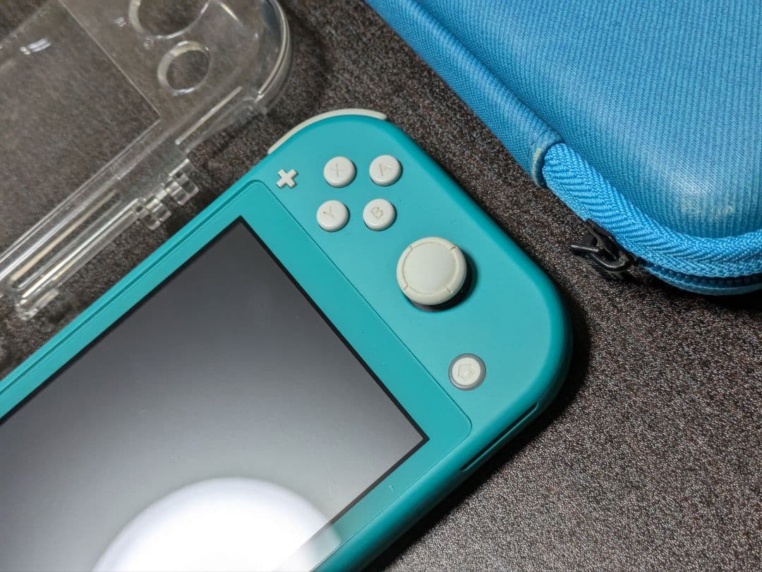 Nintendo Switch lite 本体　ケース・カバー付き ターコイズ