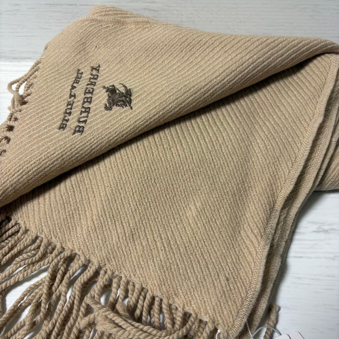 BURBERRY BLUE LABEL ベージュマフラー新品未使用ホースロゴ