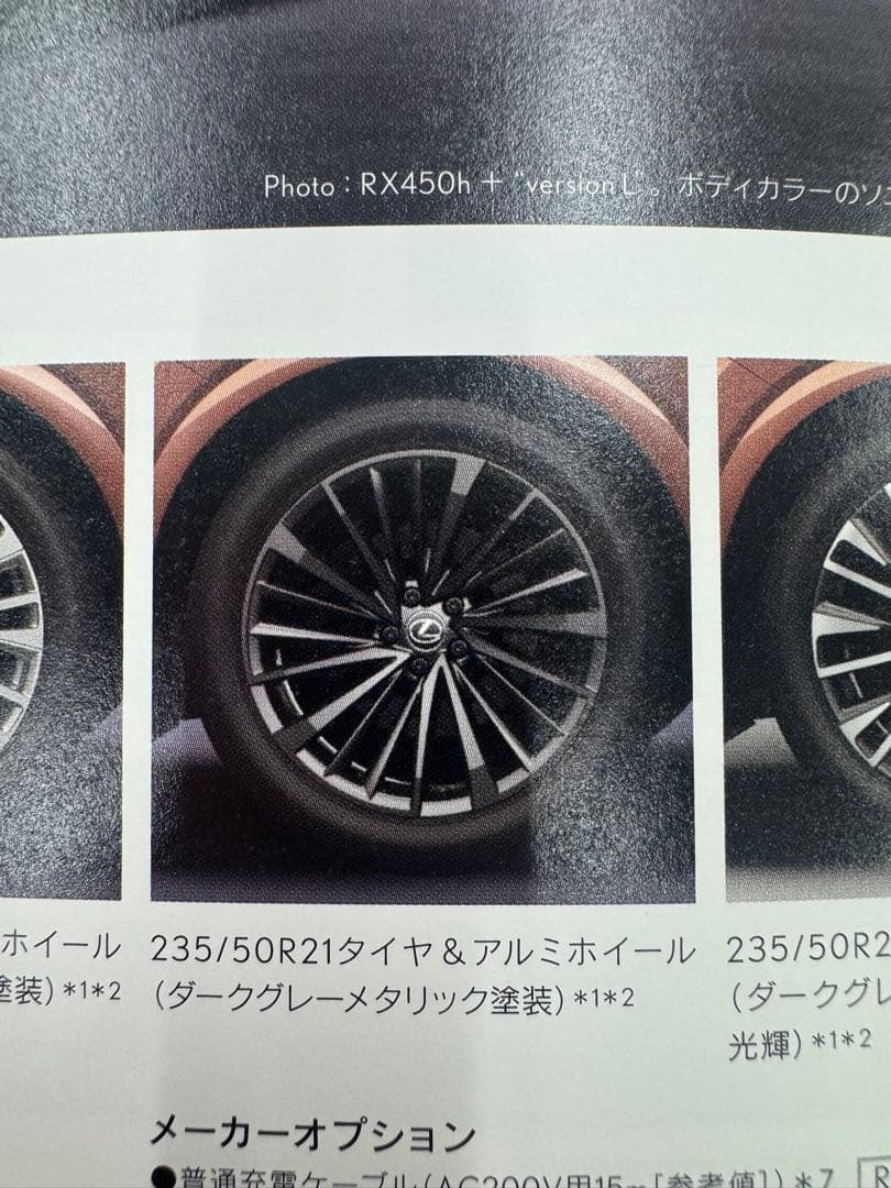 RX350h 21インチ ダークグレー アルミホイール