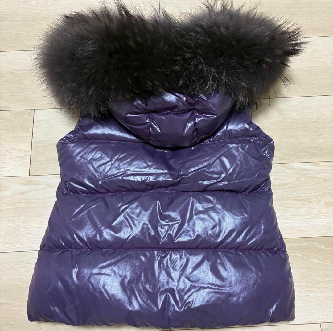 激レア✨高級ダウン デュベティカ 希少 紫 極上 ラクーンファー ベスト38