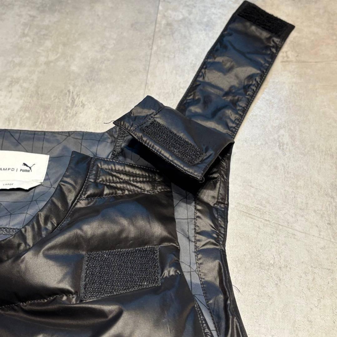 【PUMA STAMPD】 ナイロン ダウンベストL ブラック