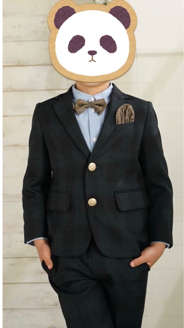 ユナイテッドアローズ スーツ セレモニー ブラックウォッチ 110 120