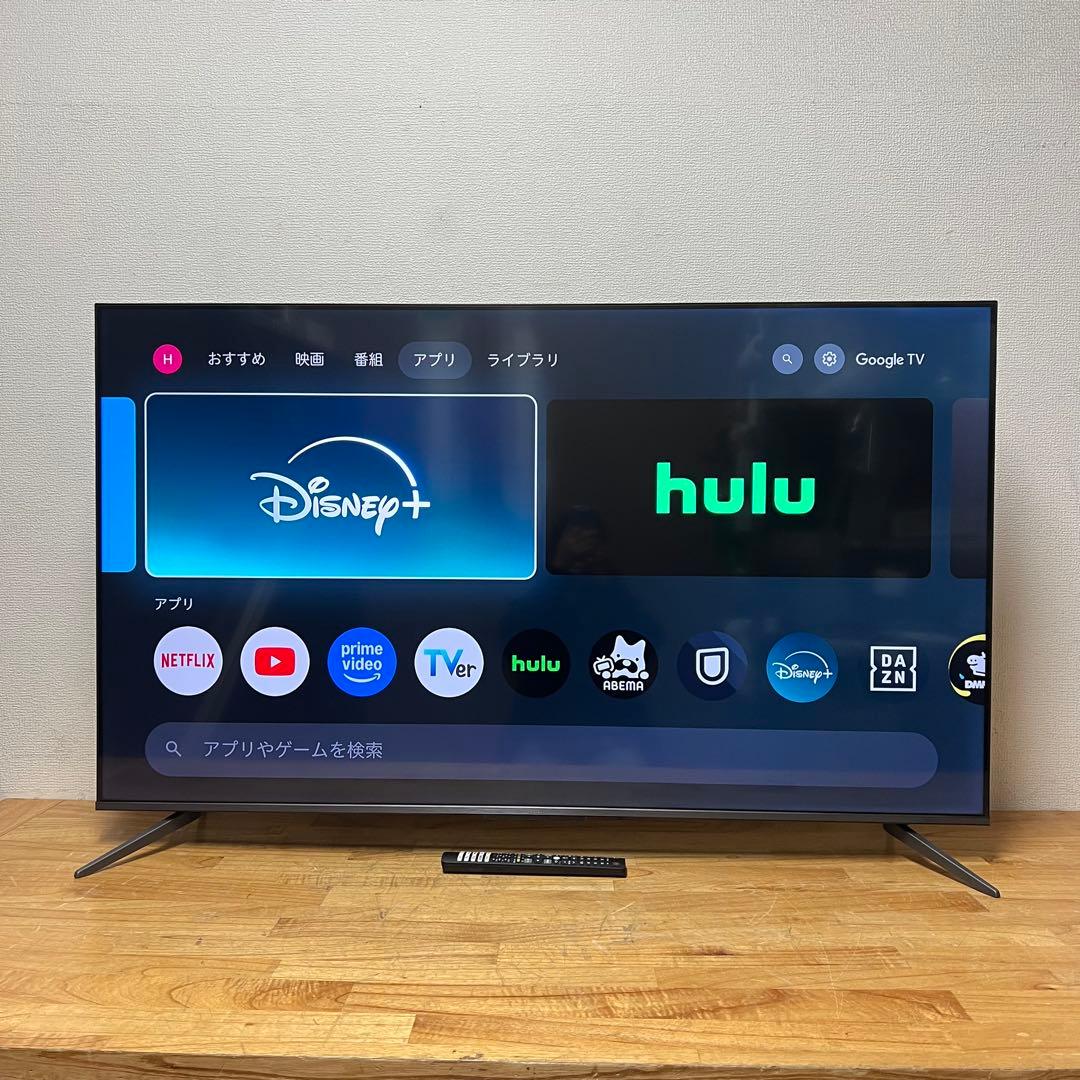 TCL 55V型 4K液晶テレビ 55C645 量子ドット ネット動画アプリ搭載