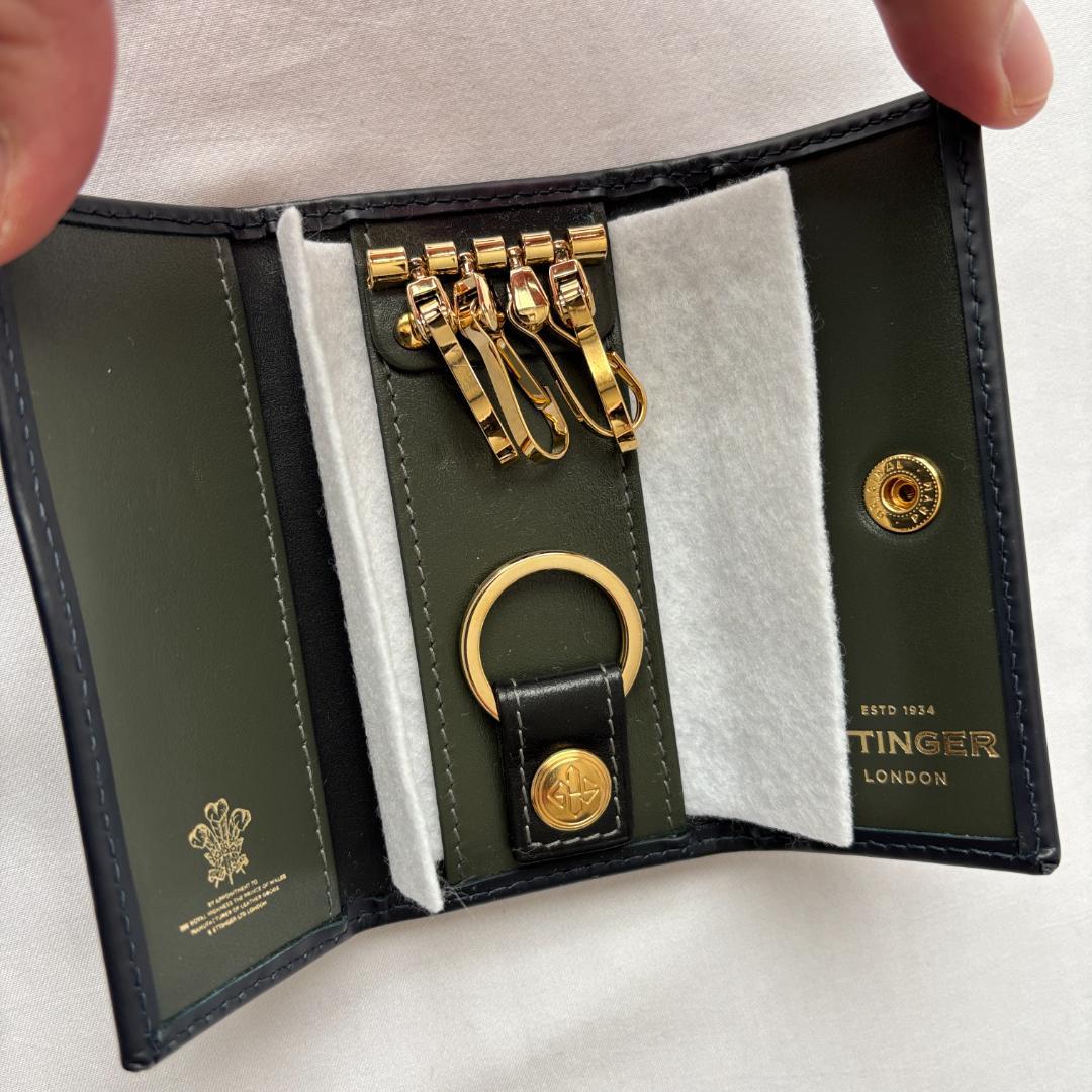 未使用 エッティンガー キーケース レザー お洒落 上質 ブラック