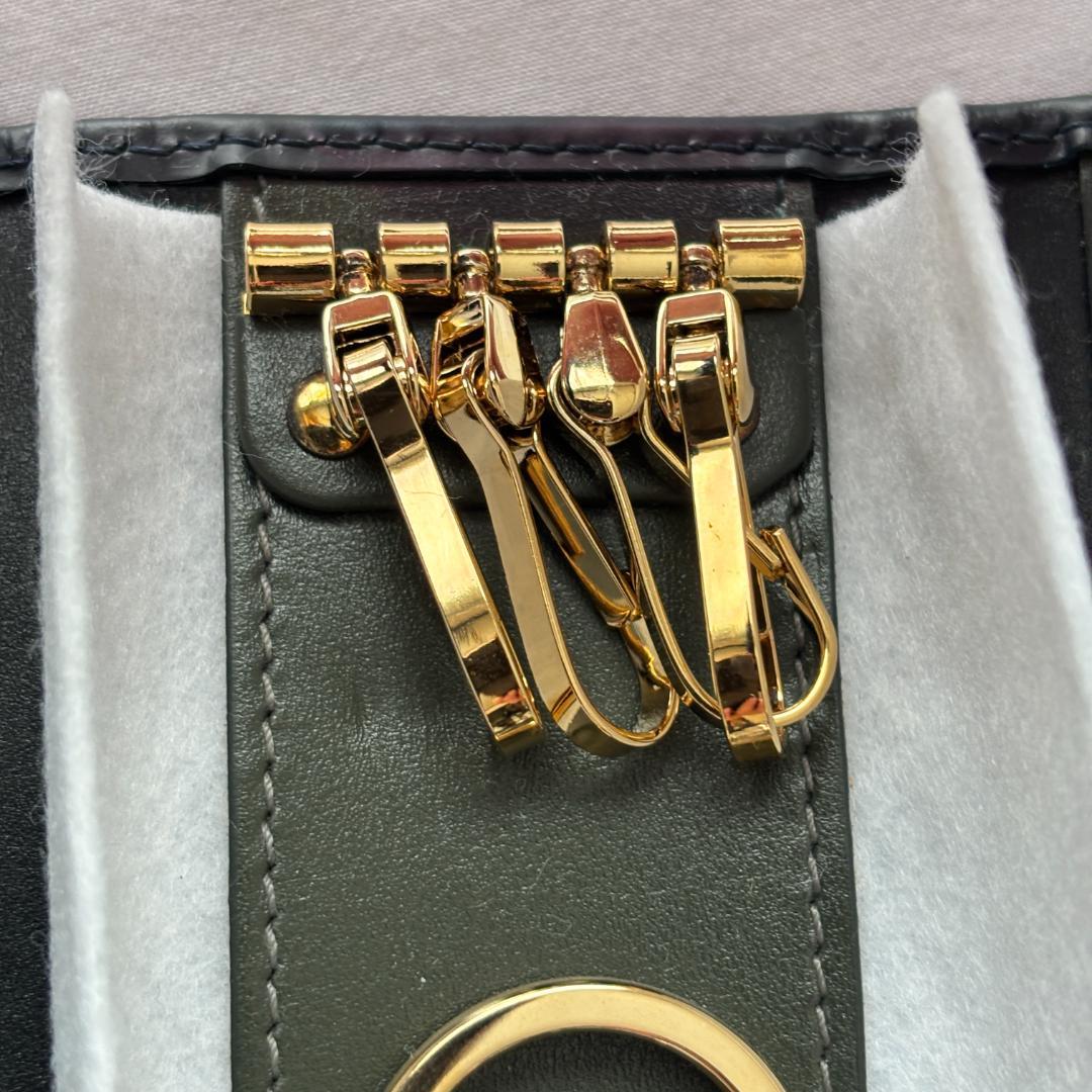 未使用 エッティンガー キーケース レザー お洒落 上質 ブラック