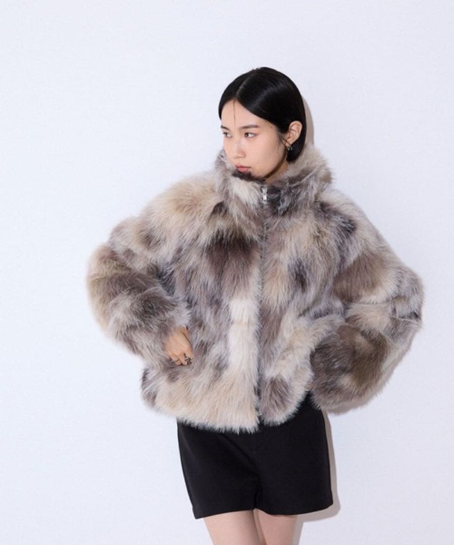 jenasis MIXカラーファーブルゾン