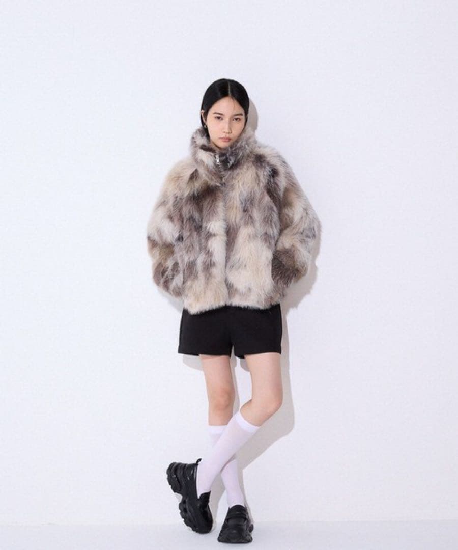 jenasis MIXカラーファーブルゾン