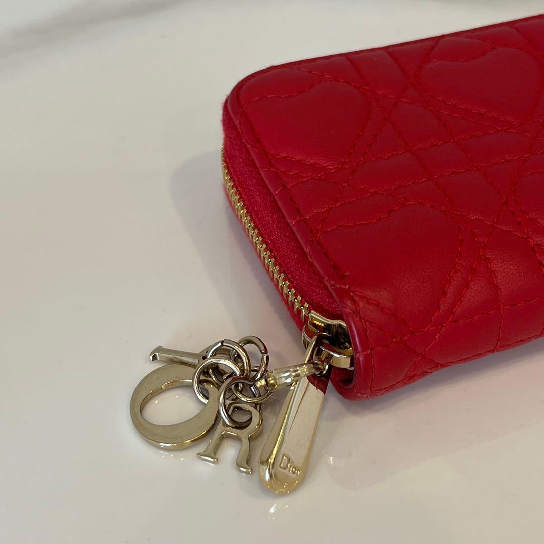 LADY DIOR スモール ジップケース ハート