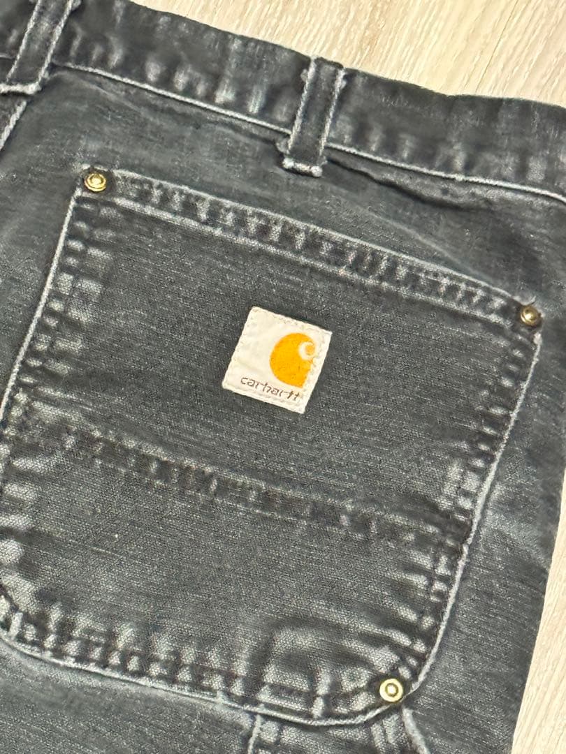 鬼フェード carhartt ダブルニーペインターパンツ BLK ブラック　33