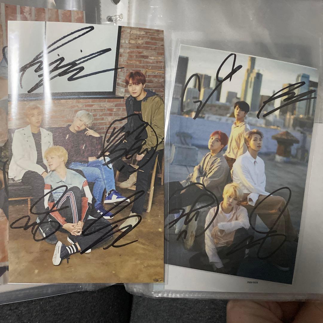 防弾少年団　ホソク　ジミン  ナムジュン　ジン　ユンギ　サイン　直筆　カード
