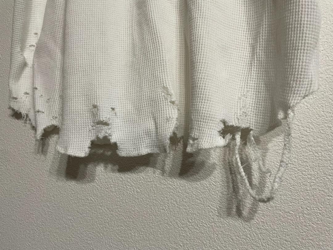 トップス ANCELLM 25SS DAMAGE WAFFLE TANK TOP 1