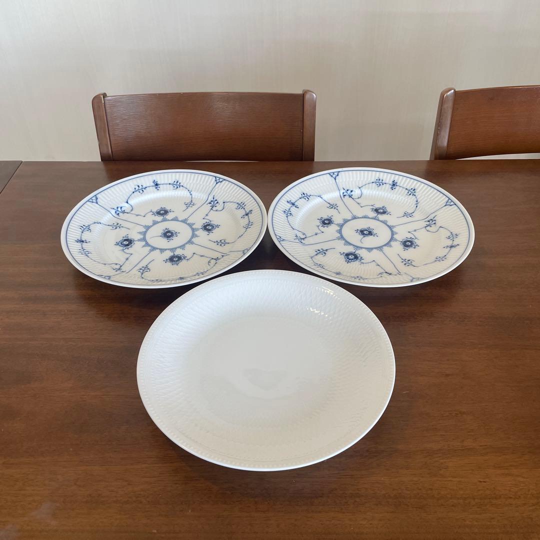 ロイヤルコペンハーゲン ブルーフルーテッド プレイン プレート 27cm