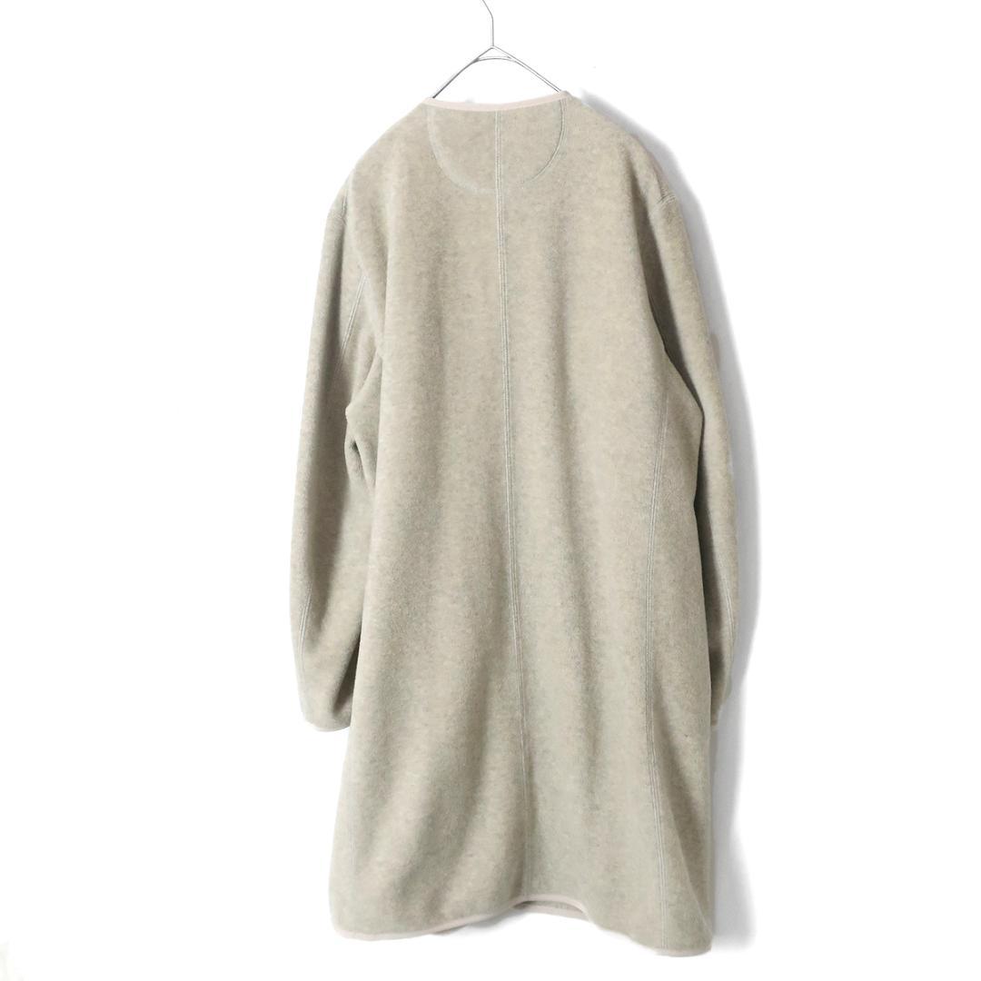 DANTON Vネックロングカーディガン　ノーカラー/フリースコート