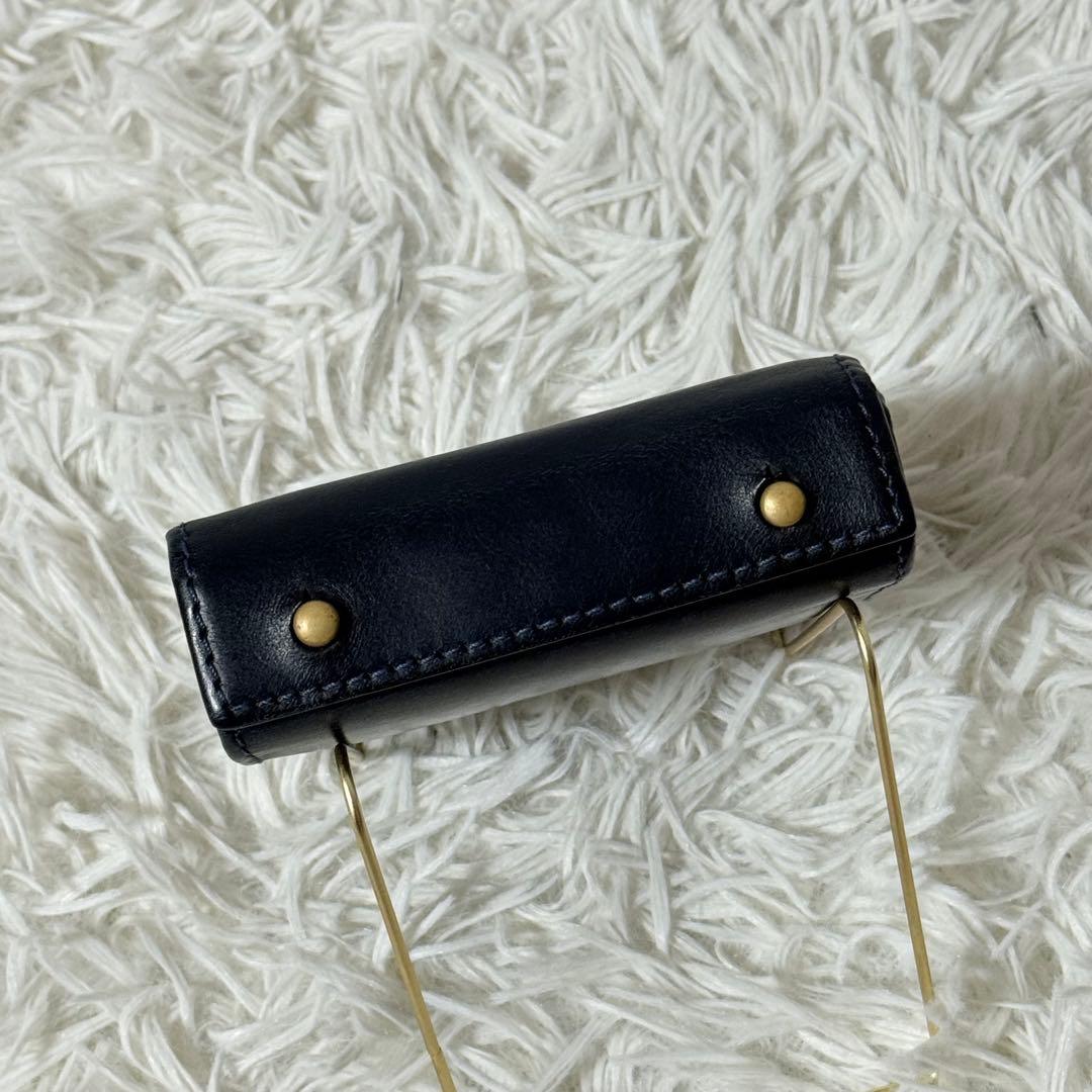 ⭐️未使用級⭐️　m+　エムピウ　ミッレフォッリエ　p25　ネイビー　レザー