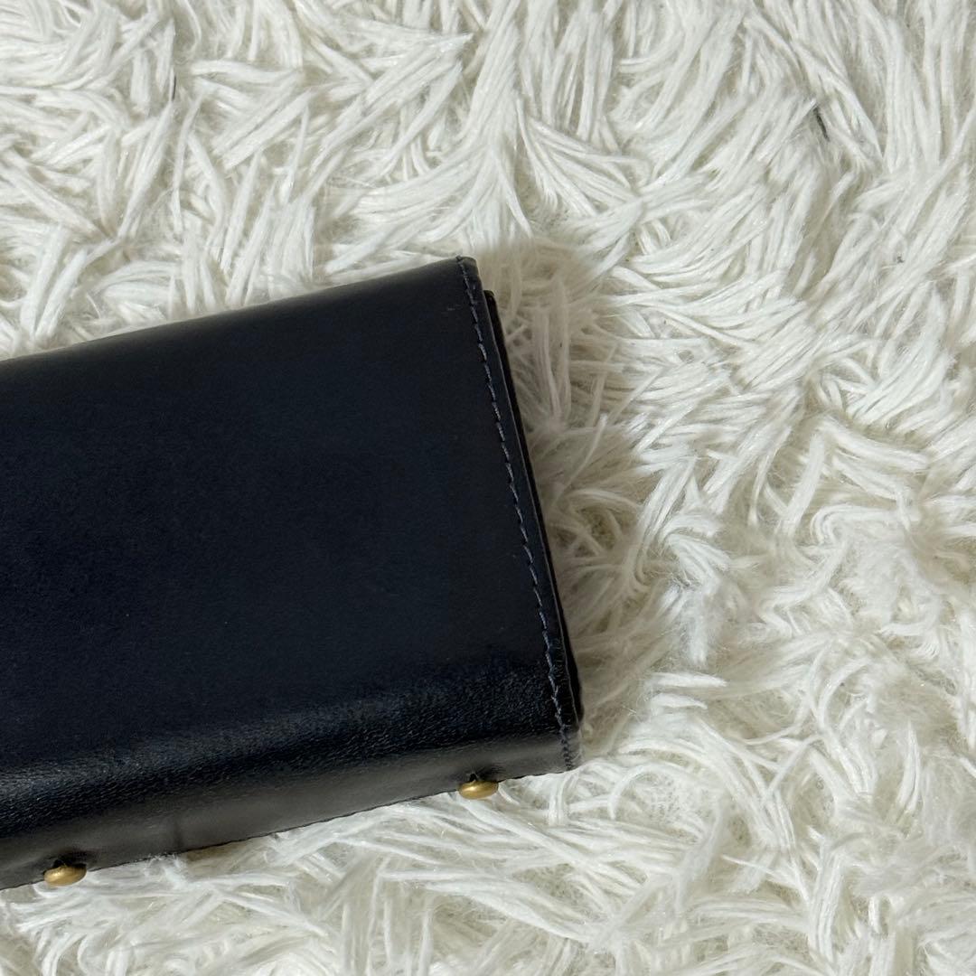 ⭐️未使用級⭐️　m+　エムピウ　ミッレフォッリエ　p25　ネイビー　レザー