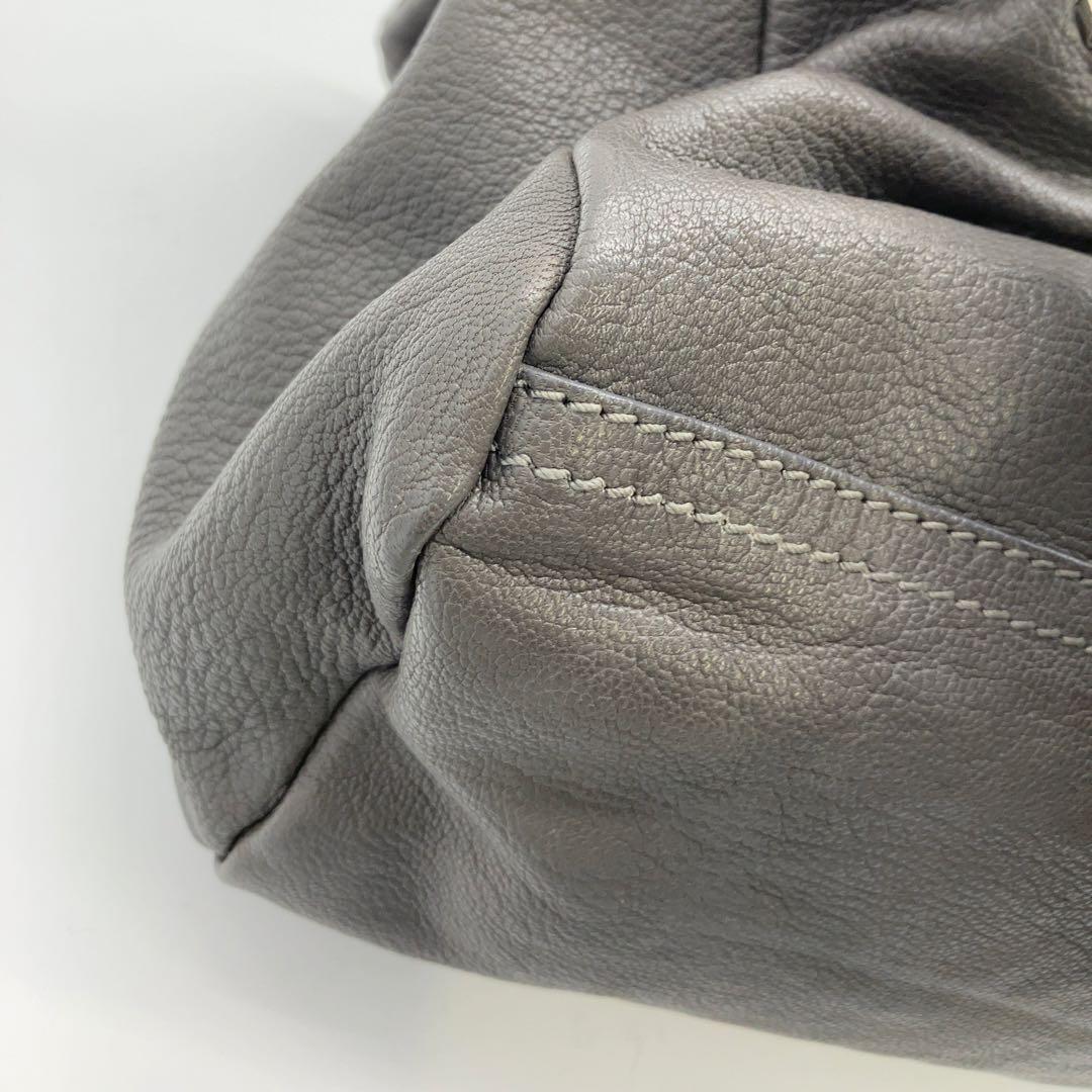 GIVENCHY パンドラ 2way レザー ハンドバッグ グレー