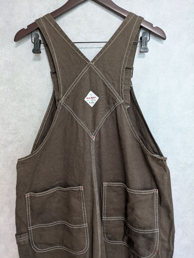 BEAMS BOY × BIG MAC 別注 オーバーオール ブラウン F