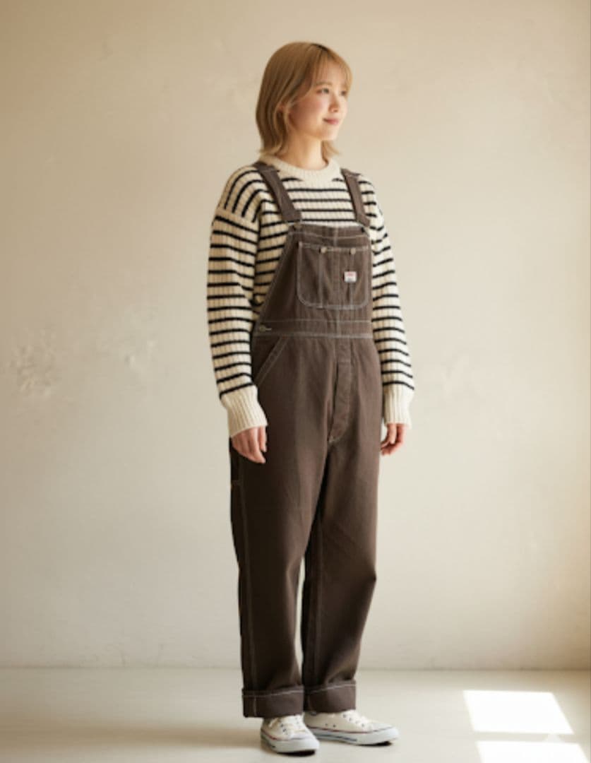 BEAMS BOY × BIG MAC 別注 オーバーオール ブラウン F