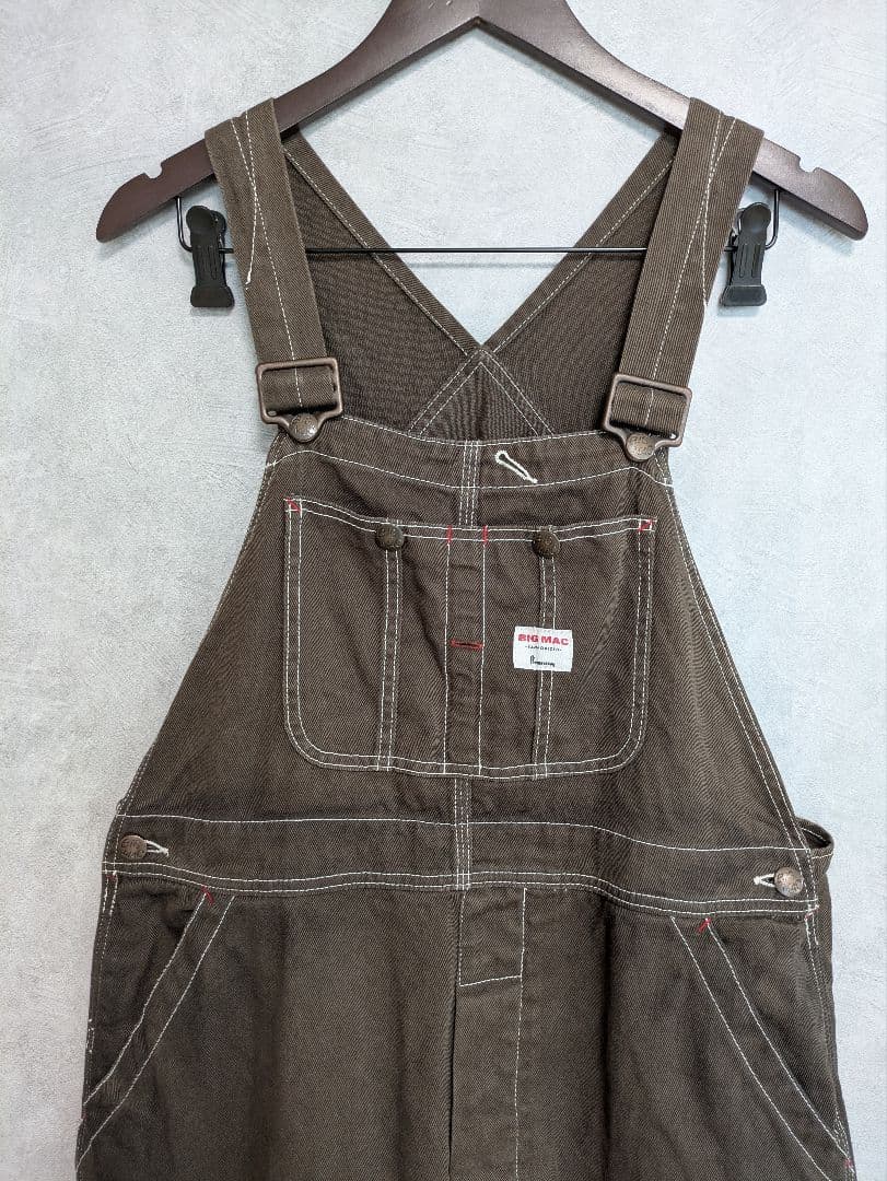 BEAMS BOY × BIG MAC 別注 オーバーオール ブラウン F