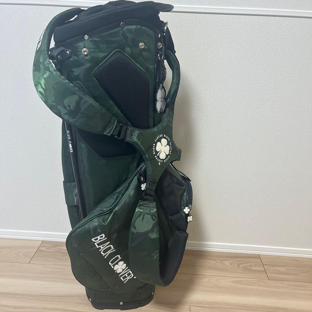 BLACK CLOVER ゴルフキャディバッグ カモフラージュグリーン