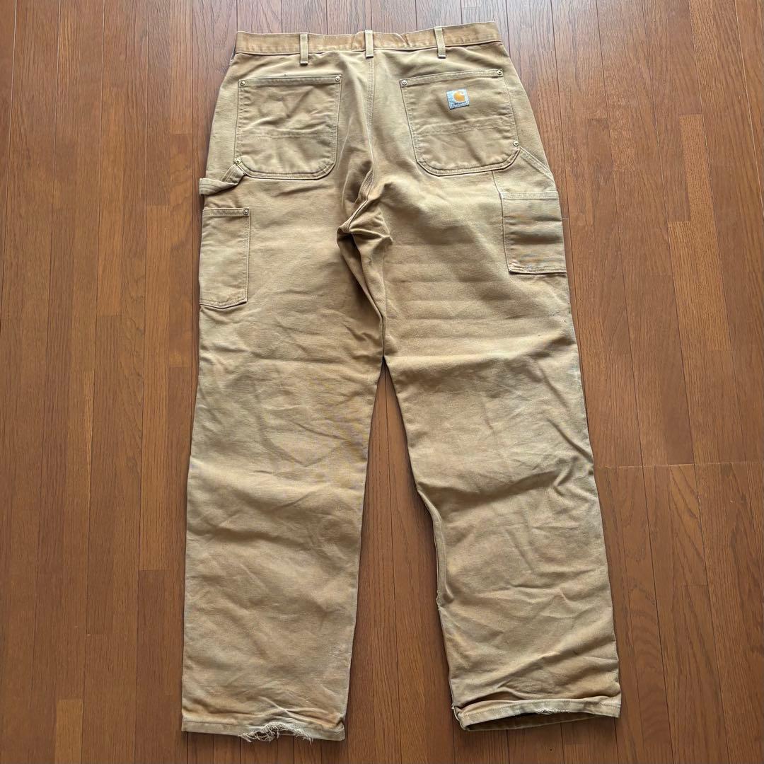 90's usa製Carhartt ベージュ カーゴパンツ 36x32