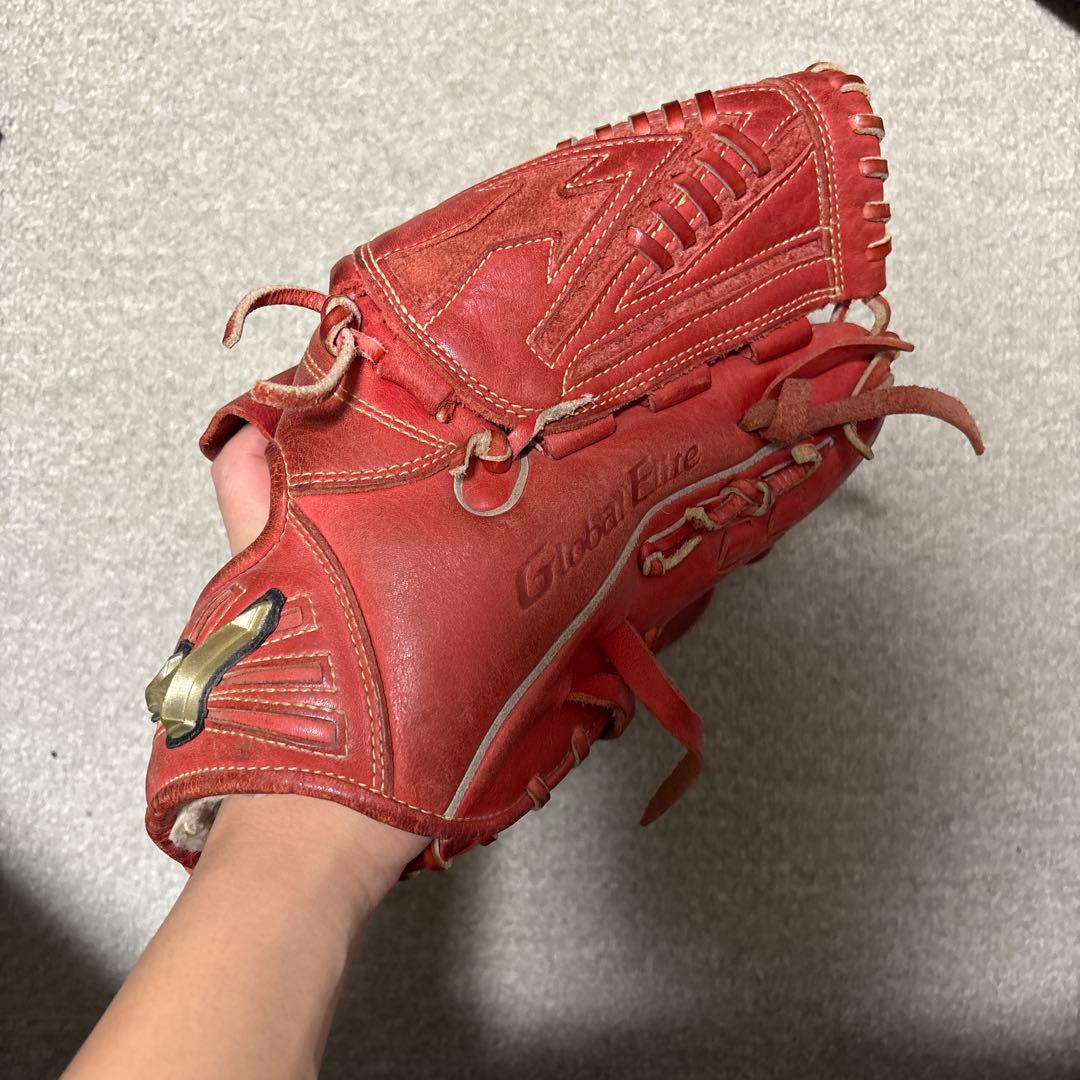 Global Elite 軟式グローブ レッド